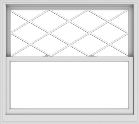 WDMA 54x48 (53.5 x 47.5 inch)  Aluminum Single Double Hung Window with Diamond Grids