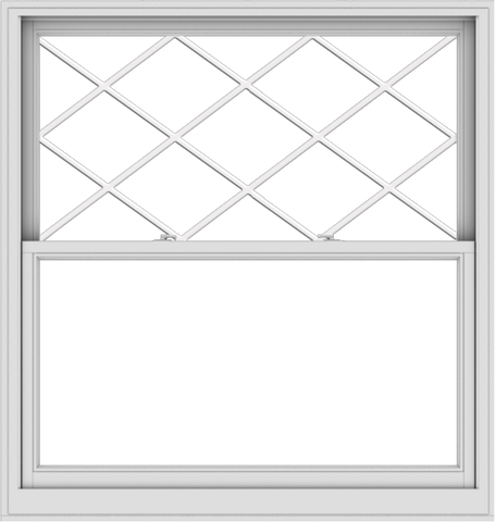 WDMA 54x57 (53.5 x 56.5 inch)  Aluminum Single Double Hung Window with Diamond Grids