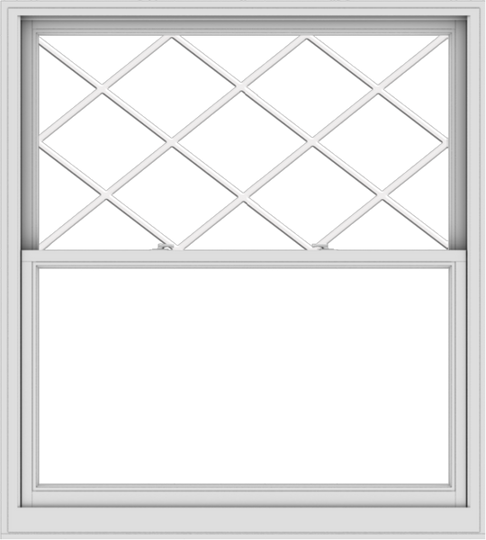 WDMA 54x60 (53.5 x 59.5 inch)  Aluminum Single Double Hung Window with Diamond Grids