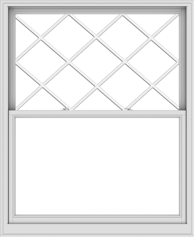 WDMA 54x66 (53.5 x 65.5 inch)  Aluminum Single Double Hung Window with Diamond Grids