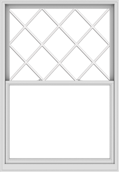 WDMA 54x78 (53.5 x 77.5 inch)  Aluminum Single Double Hung Window with Diamond Grids