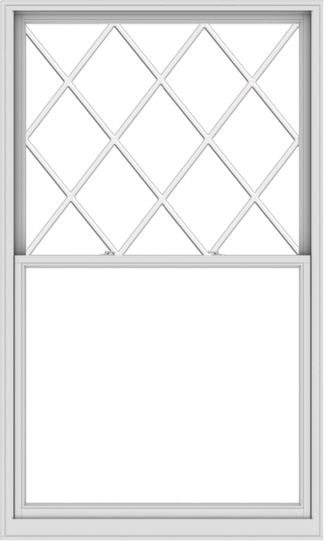 WDMA 54x90 (53.5 x 89.5 inch)  Aluminum Single Double Hung Window with Diamond Grids