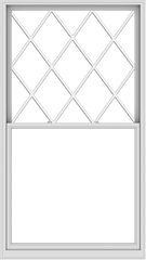 WDMA 54x96 (53.5 x 95.5 inch)  Aluminum Single Double Hung Window with Diamond Grids