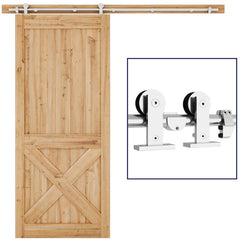 6.6ft Heavy Duty Sliding Barn Door Hardware Kit Simple and Easy to Install on China WDMA