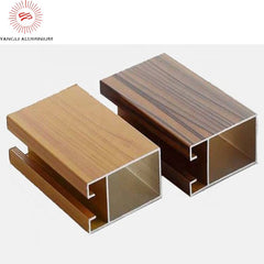 6063 T5 Wood finished sliding window Extruded aluminium profile section frame /angle frame on China WDMA