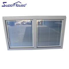 6063-T5 aluminium frame glass windows with blinds in for house on China WDMA