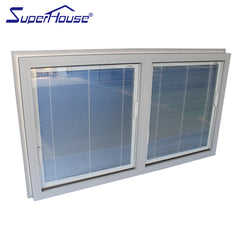 6063-T5 aluminium frame glass windows with blinds in for house on China WDMA