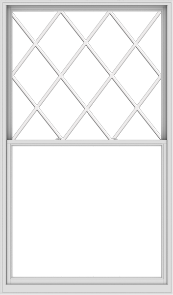 WDMA 60x102 (59.5 x 101.5 inch)  Aluminum Single Double Hung Window with Diamond Grids