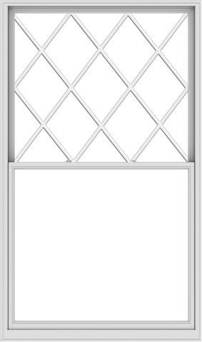 WDMA 60x102 (59.5 x 101.5 inch)  Aluminum Single Double Hung Window with Diamond Grids