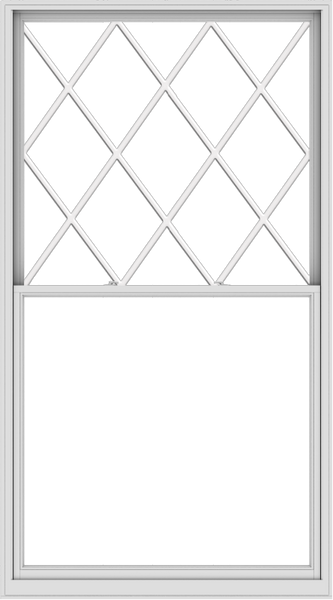 WDMA 60x108 (59.5 x 107.5 inch)  Aluminum Single Double Hung Window with Diamond Grids