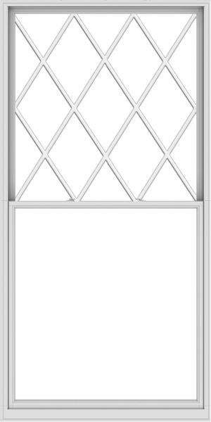 WDMA 60x120 (59.5 x 119.5 inch)  Aluminum Single Double Hung Window with Diamond Grids