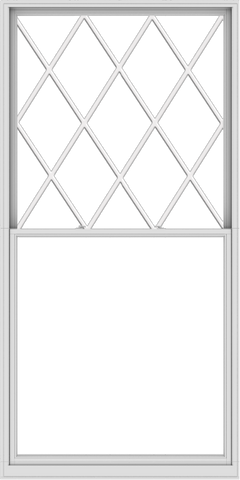 WDMA 60x120 (59.5 x 119.5 inch)  Aluminum Single Double Hung Window with Diamond Grids