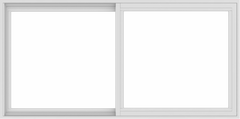 WDMA 60x30 (59.5 x 29.5 inch) Vinyl uPVC White Slide Window without Grids Interior