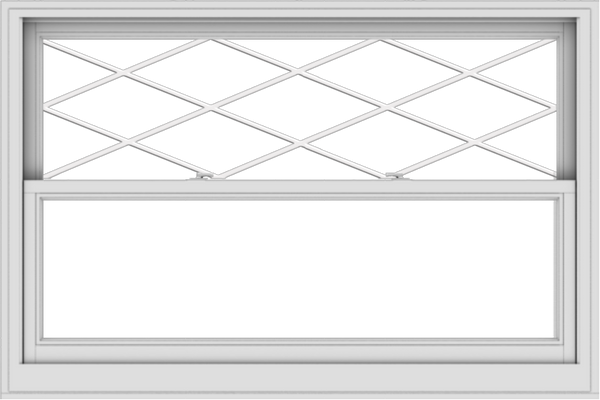 WDMA 60x40 (59.5 x 39.5 inch)  Aluminum Single Double Hung Window with Diamond Grids