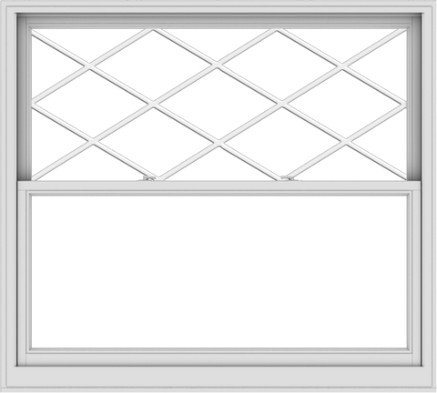 WDMA 60x54 (59.5 x 53.5 inch)  Aluminum Single Double Hung Window with Diamond Grids