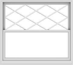 WDMA 60x54 (59.5 x 53.5 inch)  Aluminum Single Double Hung Window with Diamond Grids