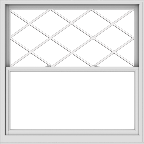 WDMA 60x60 (59.5 x 59.5 inch)  Aluminum Single Double Hung Window with Diamond Grids