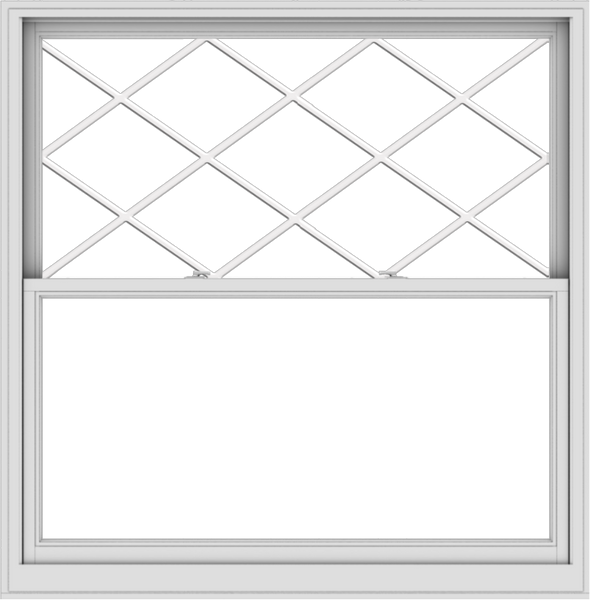 WDMA 60x61 (59.5 x 60.5 inch)  Aluminum Single Double Hung Window with Diamond Grids