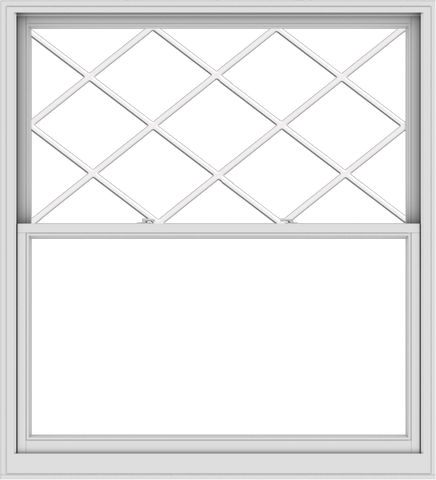 WDMA 60x66 (59.5 x 65.5 inch)  Aluminum Single Double Hung Window with Diamond Grids