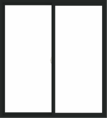 WDMA 60x66 (59.5 x 65.5 inch) Vinyl uPVC Black Slide Window without Grids Interior