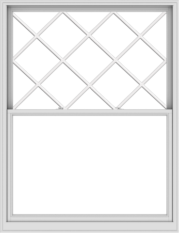 WDMA 60x78 (59.5 x 77.5 inch)  Aluminum Single Double Hung Window with Diamond Grids