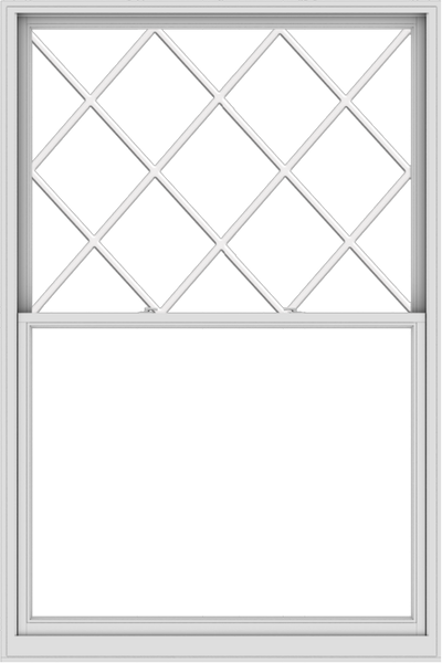 WDMA 60x90 (59.5 x 89.5 inch)  Aluminum Single Double Hung Window with Diamond Grids