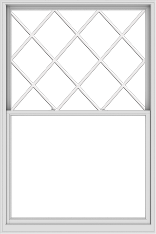 WDMA 60x90 (59.5 x 89.5 inch)  Aluminum Single Double Hung Window with Diamond Grids