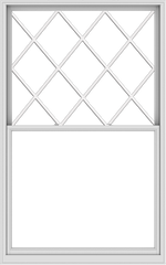 WDMA 60x96 (59.5 x 95.5 inch)  Aluminum Single Double Hung Window with Diamond Grids