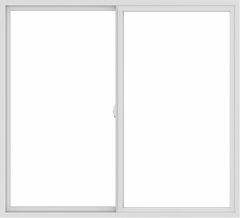 WDMA 66x60 (65.5 x 59.5 inch) Vinyl uPVC White Slide Window without Grids Interior