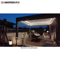 3x3 aluminum pergola with outdoor louvered roof waterproof