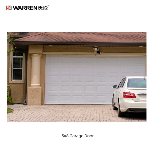 Warren 5x8 Modern Frosted Glass Garage Door With Windows