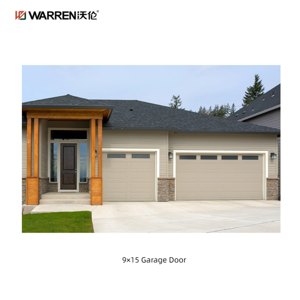 Warren 9x15 Modern Roll Up Garage Doors With Windows