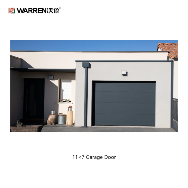 Warren 11x7 Black Double Car Garage Door Exterior Door For Sale