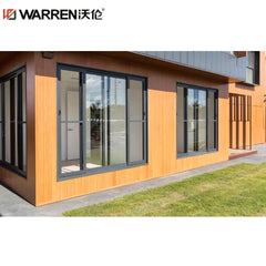 WDMA Bronze Aluminum Sliding Windows Narrow Floor To Ceiling Windows Frameless Sliding Glass Windows