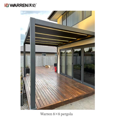 Warren 8x8 metal pergola with aluminum alloy louvered roof gazebo