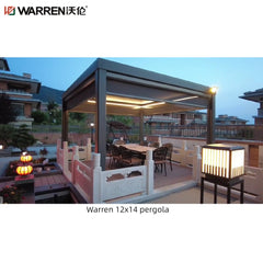 12x14 pergola with roof louvered patio aluminum waterproof