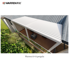 Warren 8x8 metal pergola with aluminum alloy louvered roof gazebo