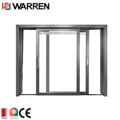 Design aluminum double tempered glass french door sliding door system