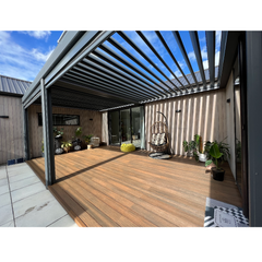 16x16 pergola with aluminum alloy waterproof roof outdoor