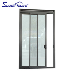 AS2047/AAMA/CSA Certified slim frame double glass aluminium exterior 3 tracks sliding stacker door on China WDMA