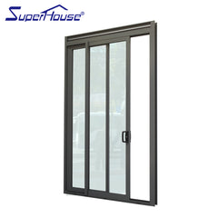 AS2047/AAMA/CSA Certified slim frame double glass aluminium exterior 3 tracks sliding stacker door on China WDMA