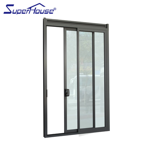 AS2047/AAMA/CSA Standard hot sale new design entrance aluminium sliding Glass door with double glass on China WDMA