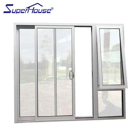 AS2047/AAMA/CSA Standard hot sale new design aluminium Patio sliding Glass door with double glass on China WDMA