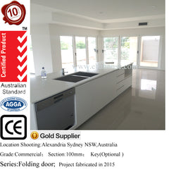 AS2047&AWA&WERS Commercial grade double glazed windows australia standard aluminium bifold doors on China WDMA