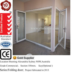 AS2047&AWA&WERS Commercial grade double glazed windows australia standard aluminium bifold doors on China WDMA