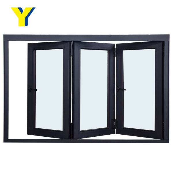 AS2047 Standard aluminium alloy energy saving double glass window aluminium bifolding windows door on China WDMA