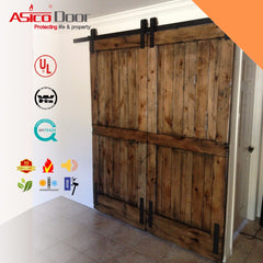 ASICO Hot Sales American Style Solid Oak/ Teak/ Pine Glass Lifting Wood Sliding Barn Door on China WDMA on China WDMA