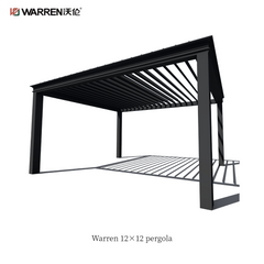 12x12 patio louvered pergola with outdoor aluminum alloy canopy