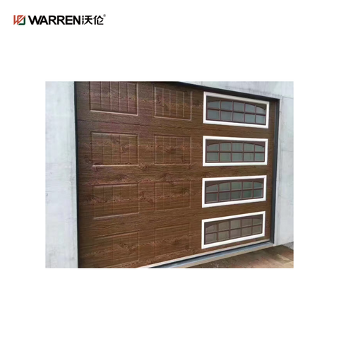 Warren 8x12 White Garage Black Doors With Glass for Sale