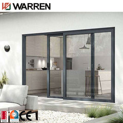 Design aluminum double tempered glass french door sliding door system